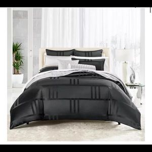 Hotel Collection Structure Comforter Set Black